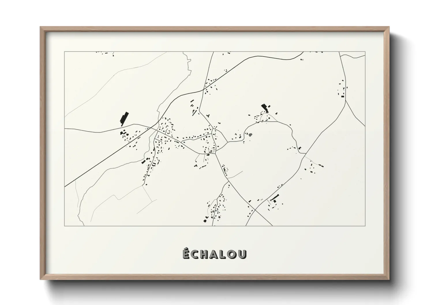 Une affiche de carte sur Échalou
