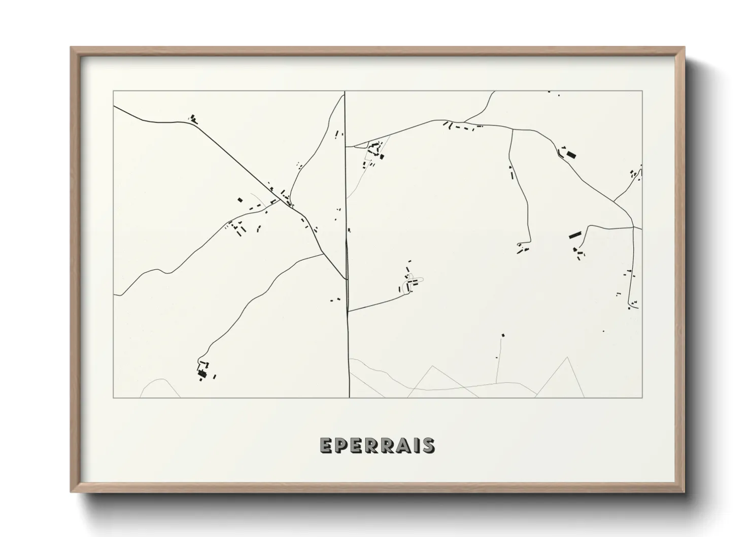 Une affiche de carte sur Eperrais