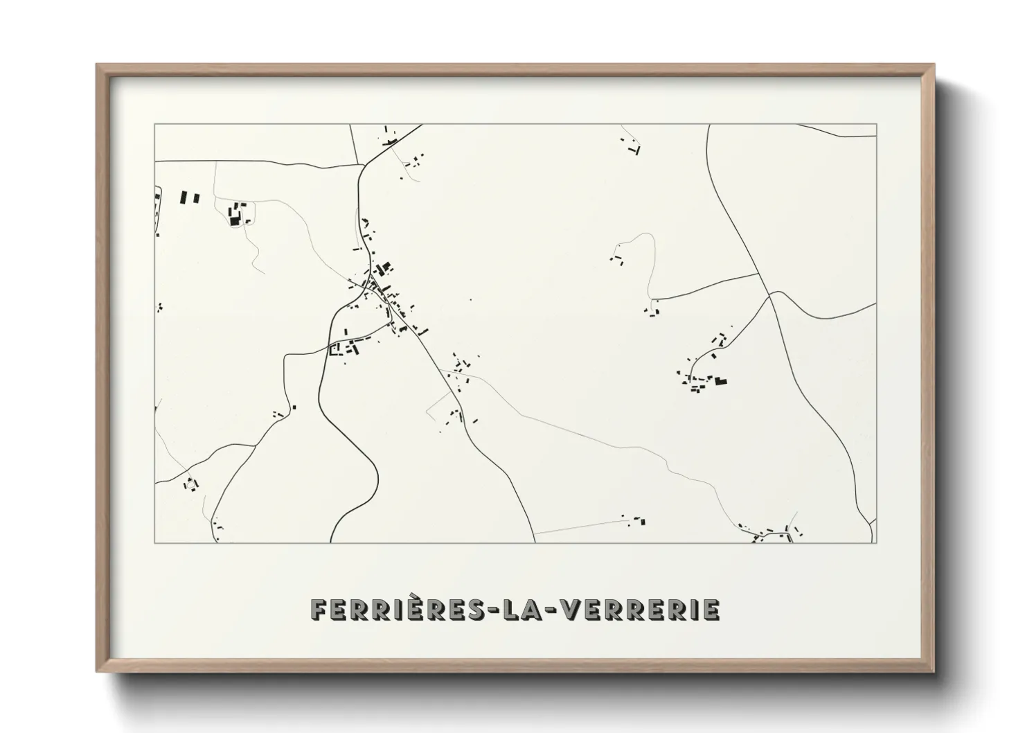 Une affiche de carte sur Ferrières-la-Verrerie