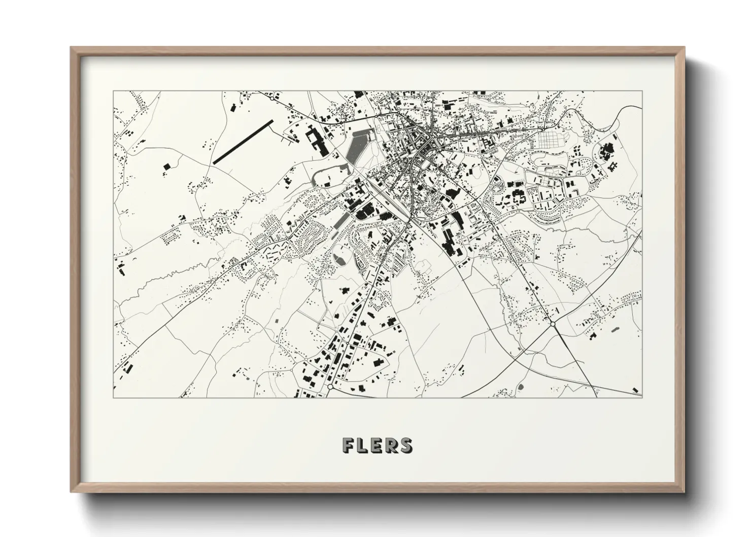 Une affiche de carte sur Flers