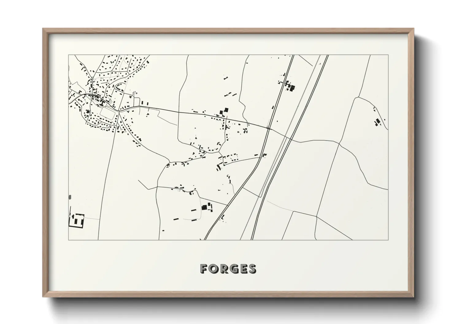 Une affiche de carte sur Forges