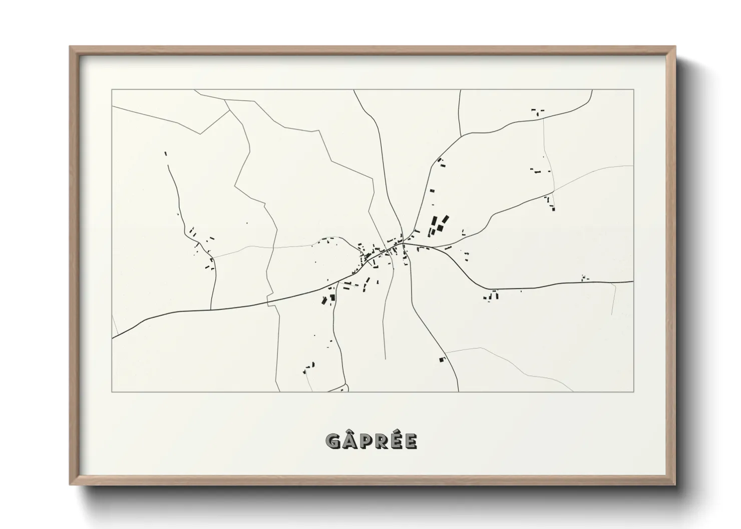 Une affiche de carte sur Gâprée