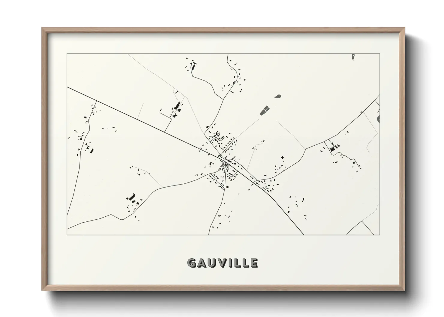 Une affiche de carte sur Gauville