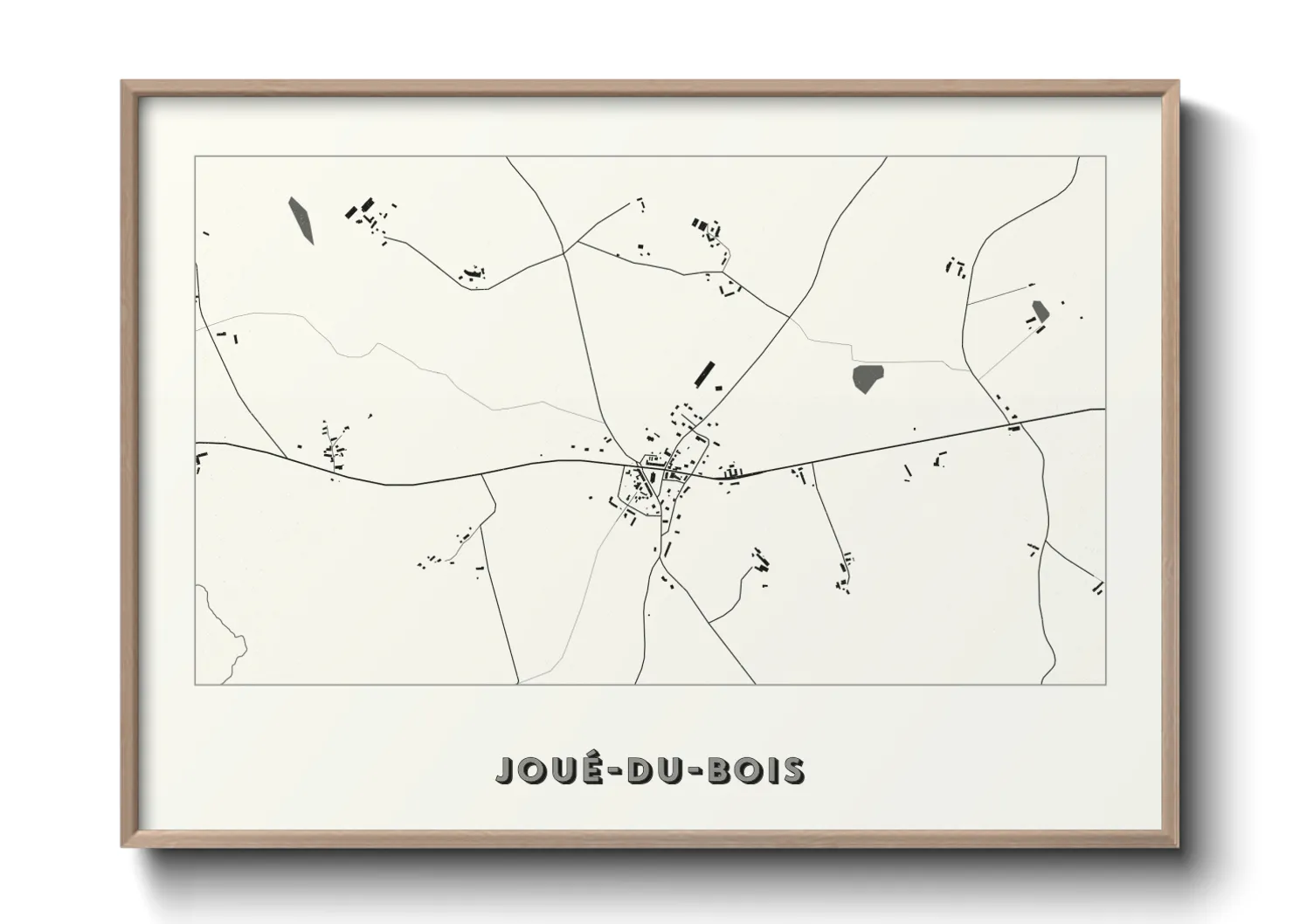 Une affiche de carte sur Joué-du-Bois