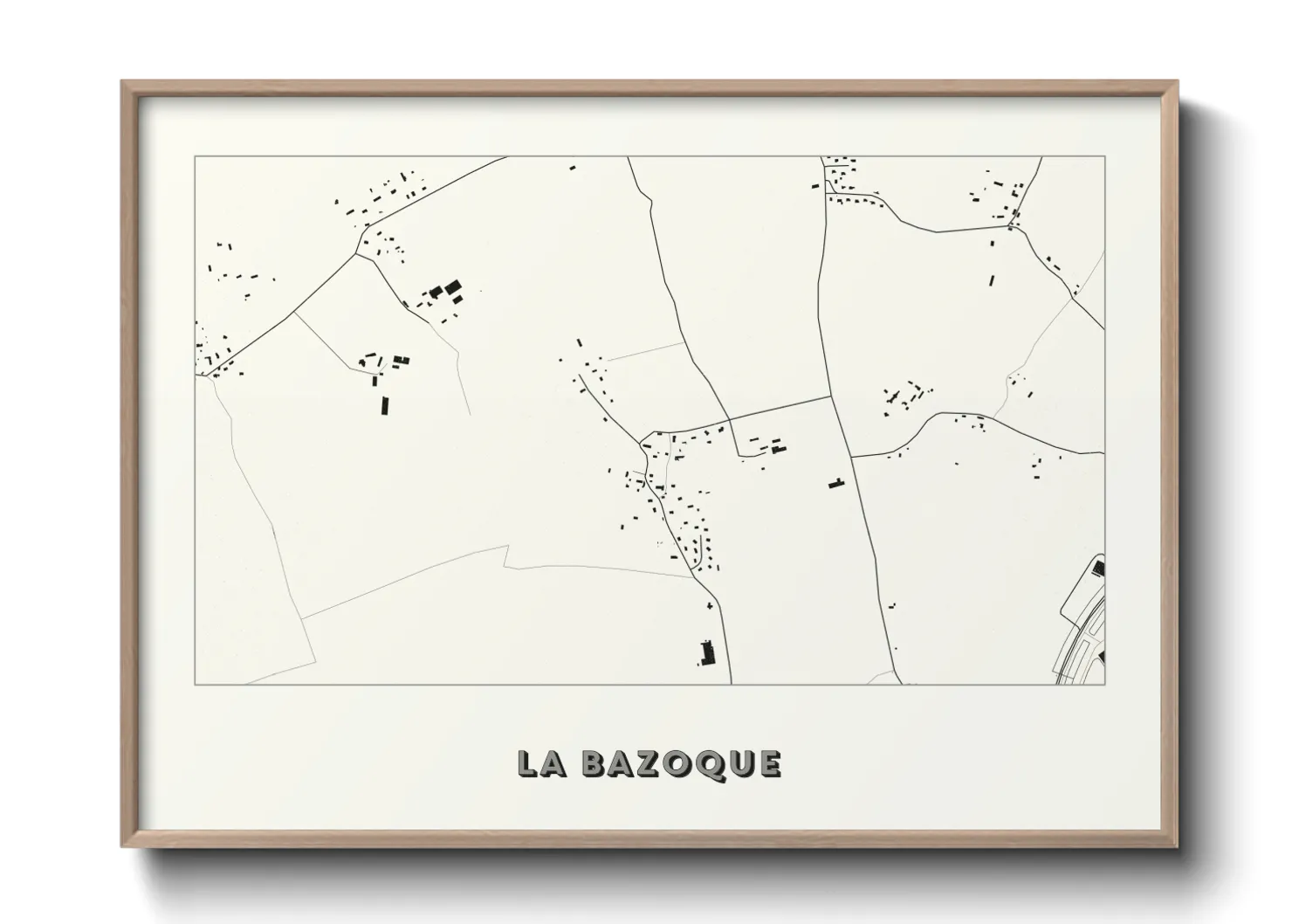 Une affiche de carte sur La Bazoque