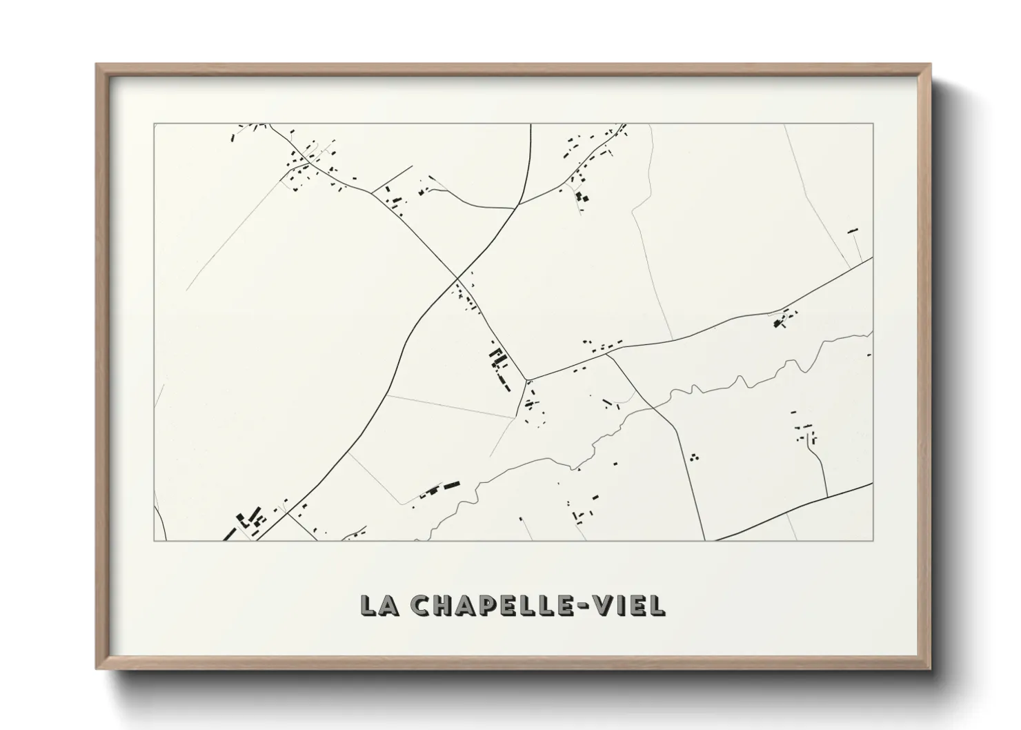 Une affiche de carte sur La Chapelle-Viel