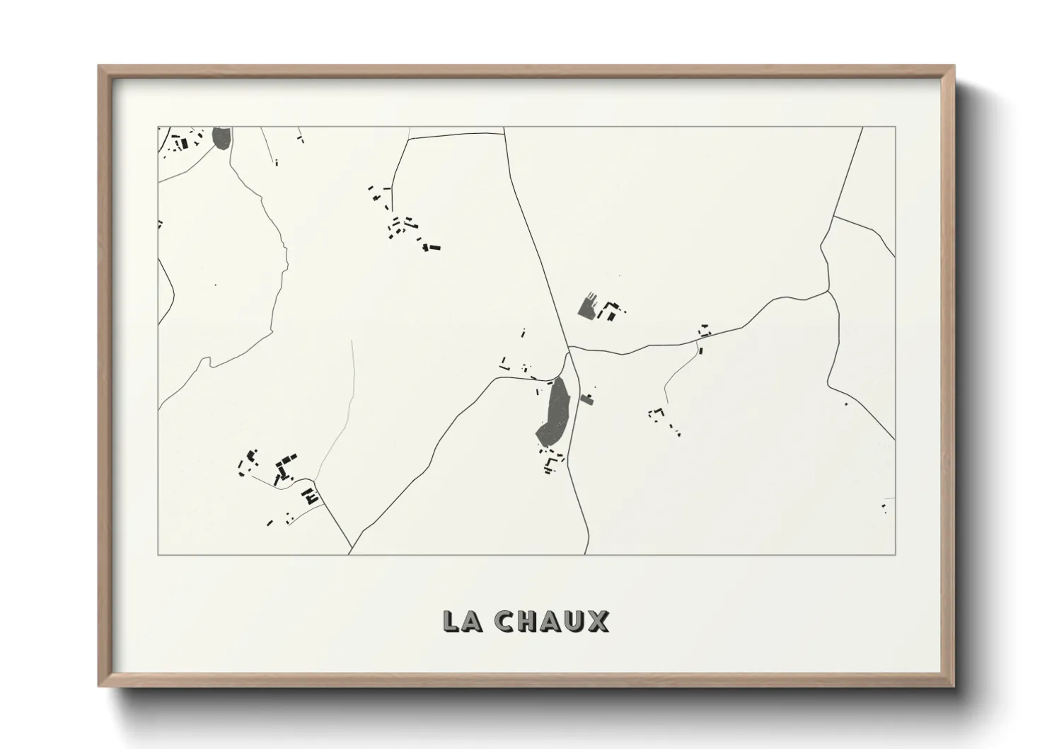 Une affiche de carte sur La Chaux