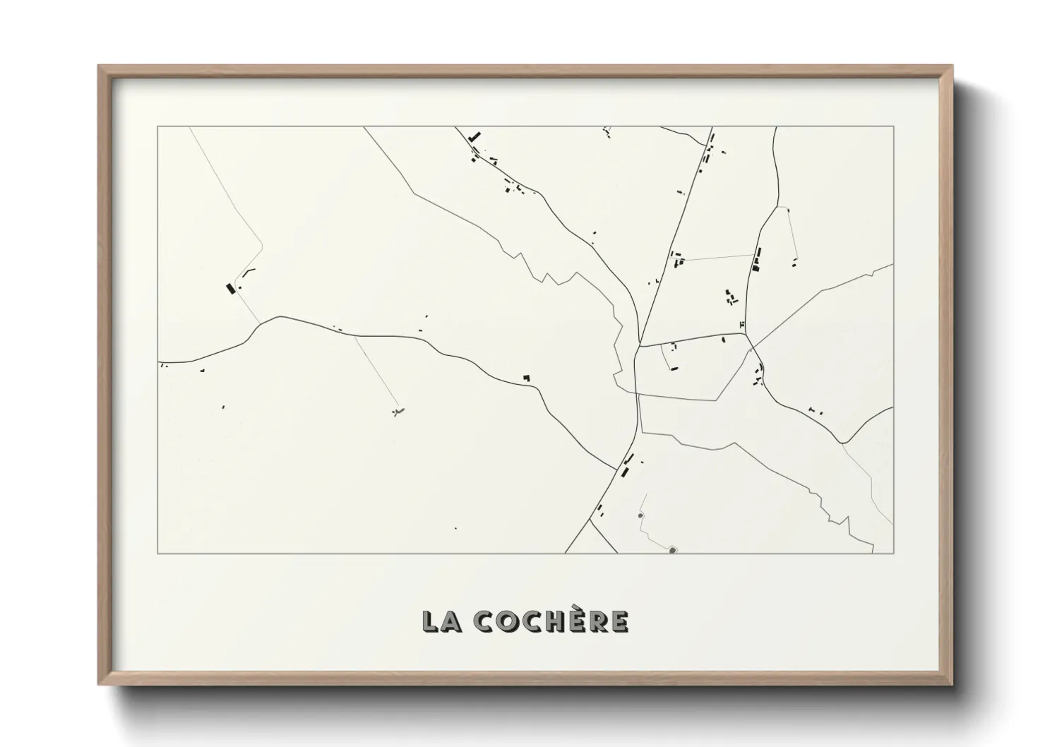 Une affiche de carte sur La Cochère