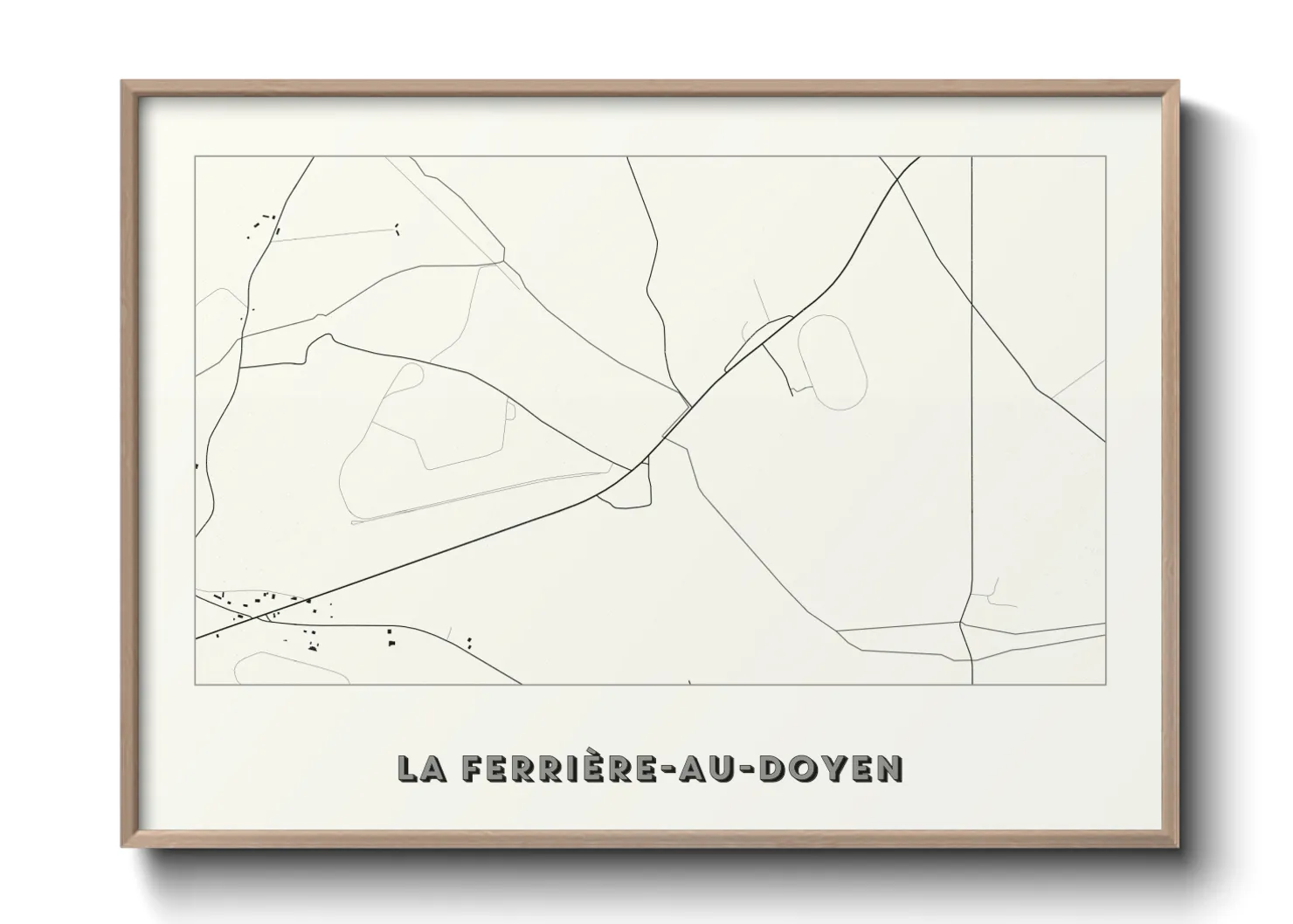 Une affiche de carte sur La Ferrière-au-Doyen