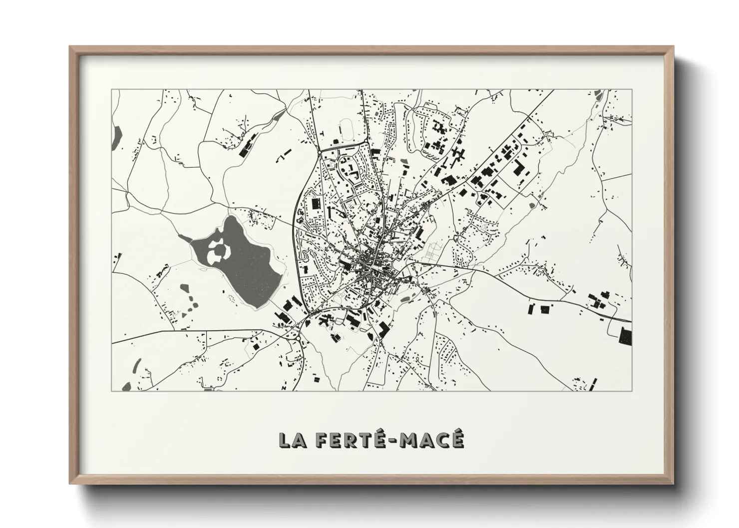 Une affiche de carte sur La Ferté-Macé