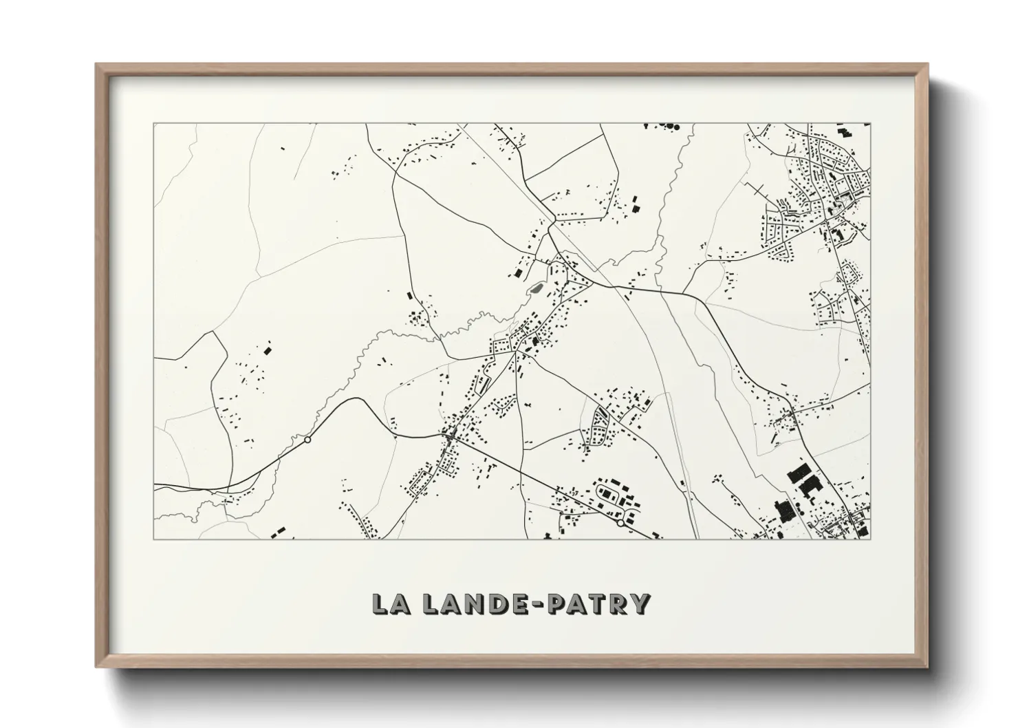 Une affiche de carte sur La Lande-Patry
