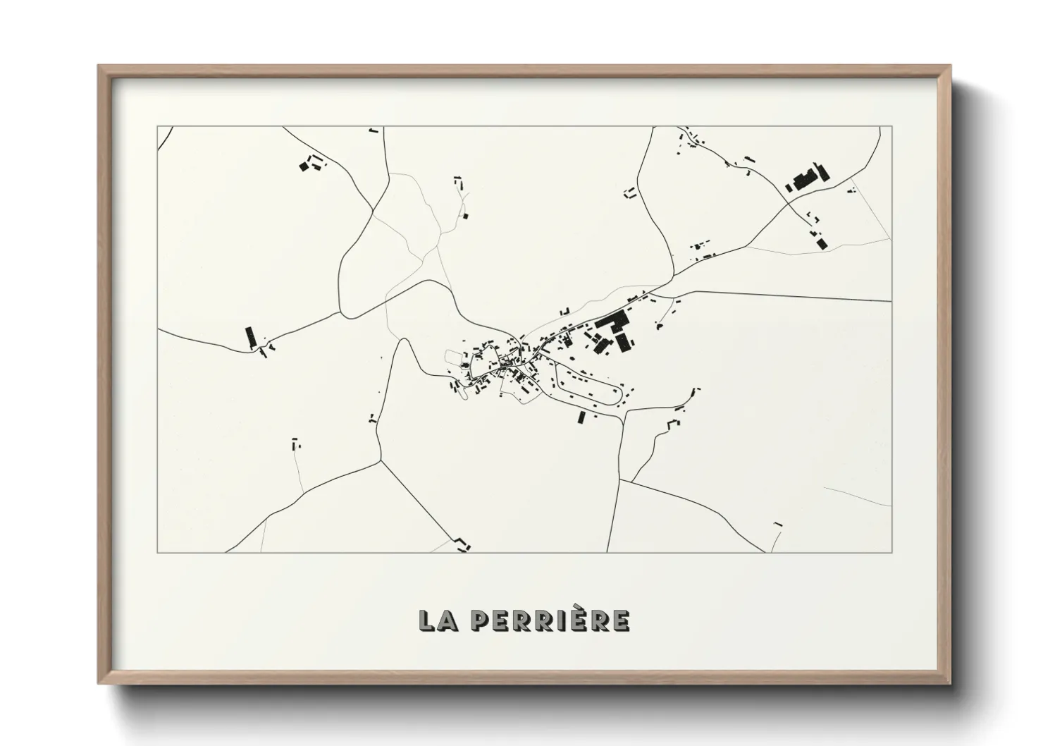 Une affiche de carte sur La Perrière