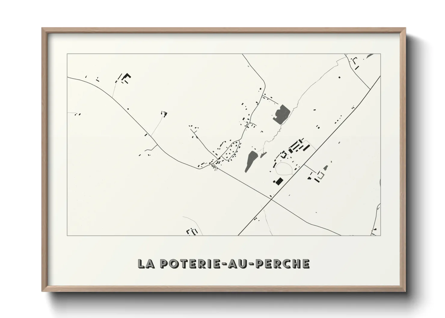 Une affiche de carte sur La Poterie-au-Perche