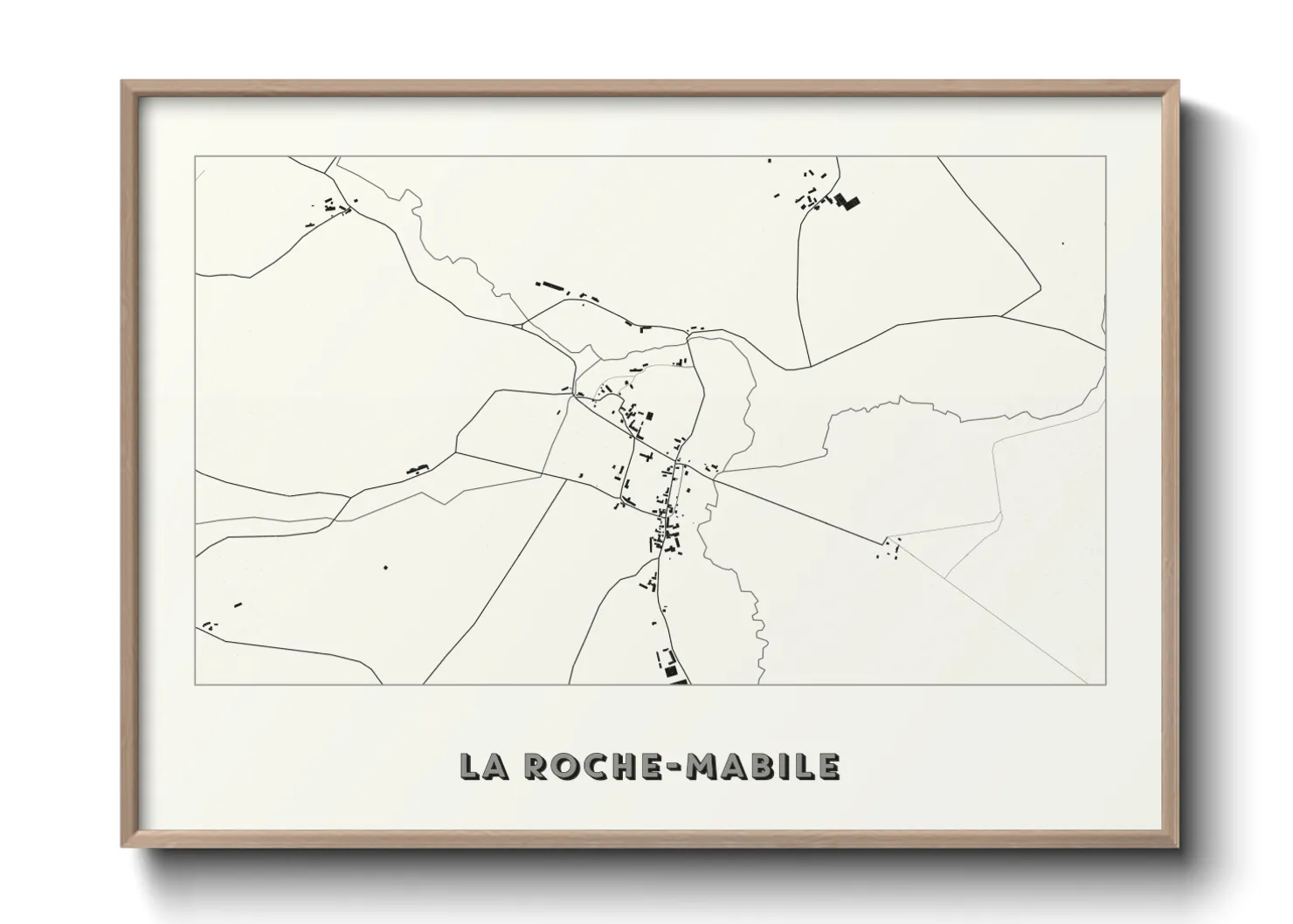 Une affiche de carte sur La Roche-Mabile