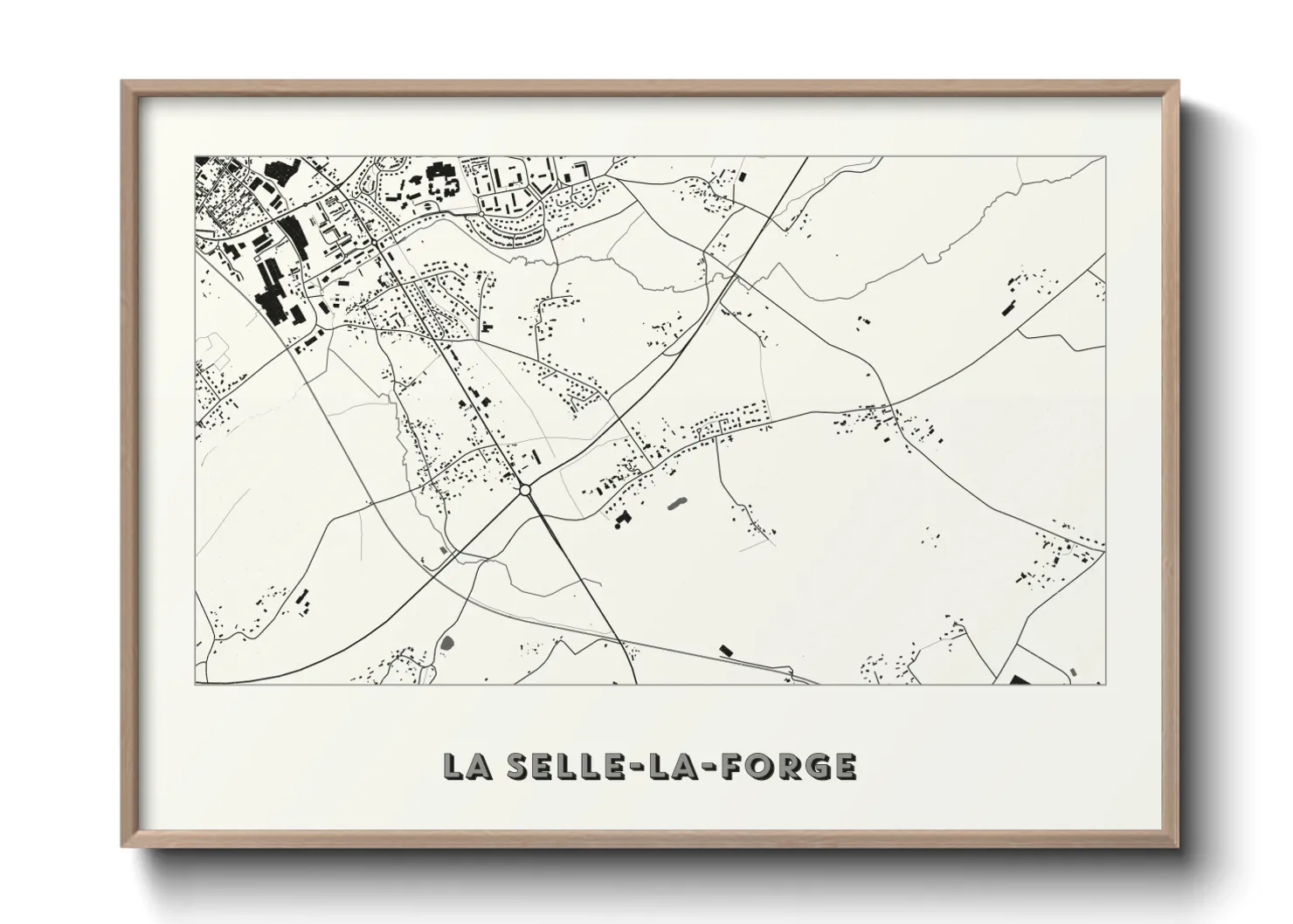 Une affiche de carte sur La Selle-la-Forge
