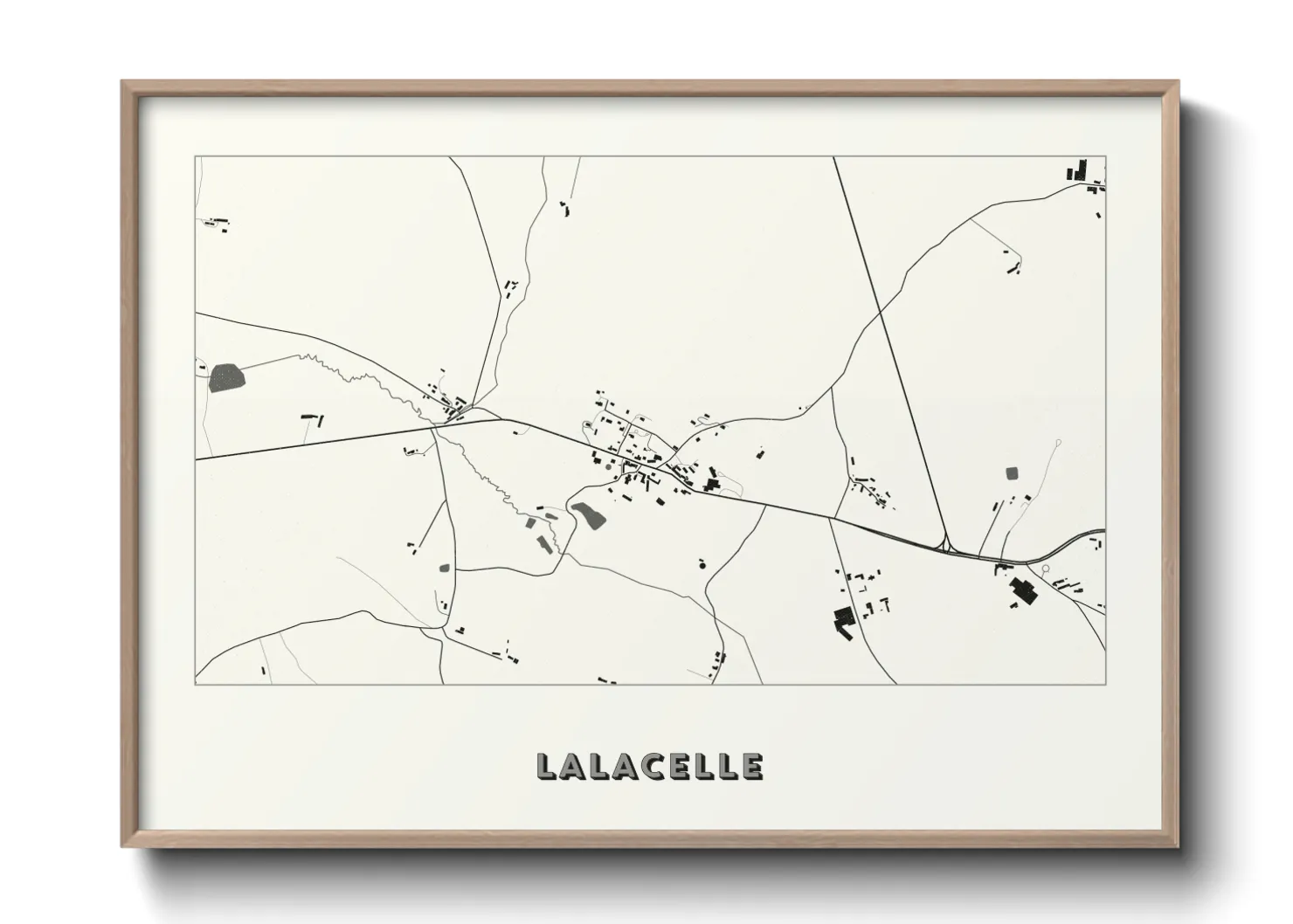 Une affiche de carte sur Lalacelle