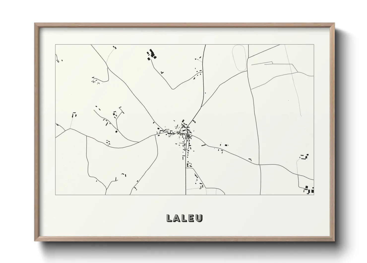 Une affiche de carte sur Laleu