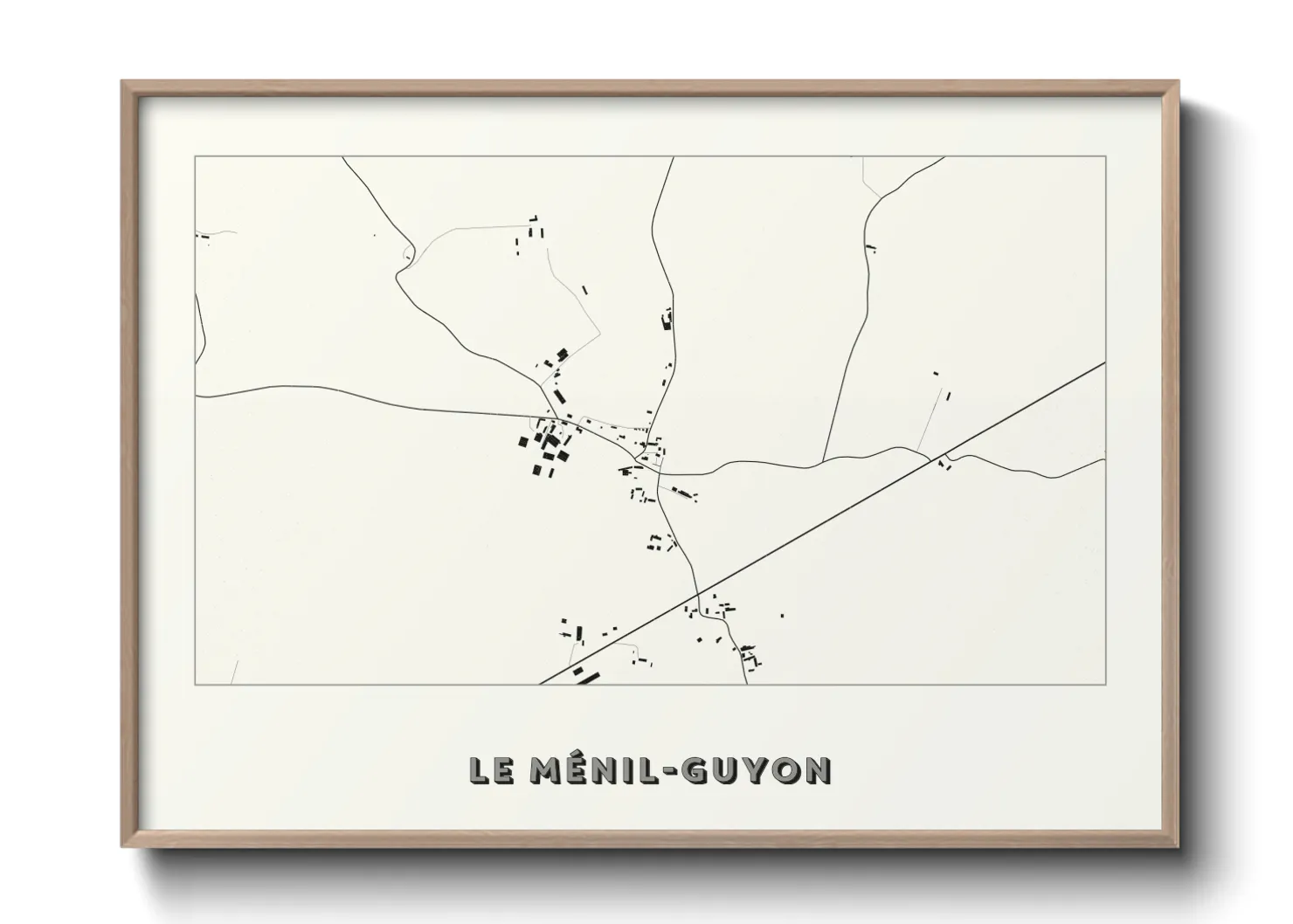 Une affiche de carte sur Le Ménil-Guyon