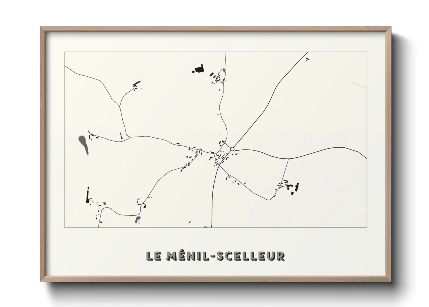Une affiche de carte sur Le Ménil-Scelleur