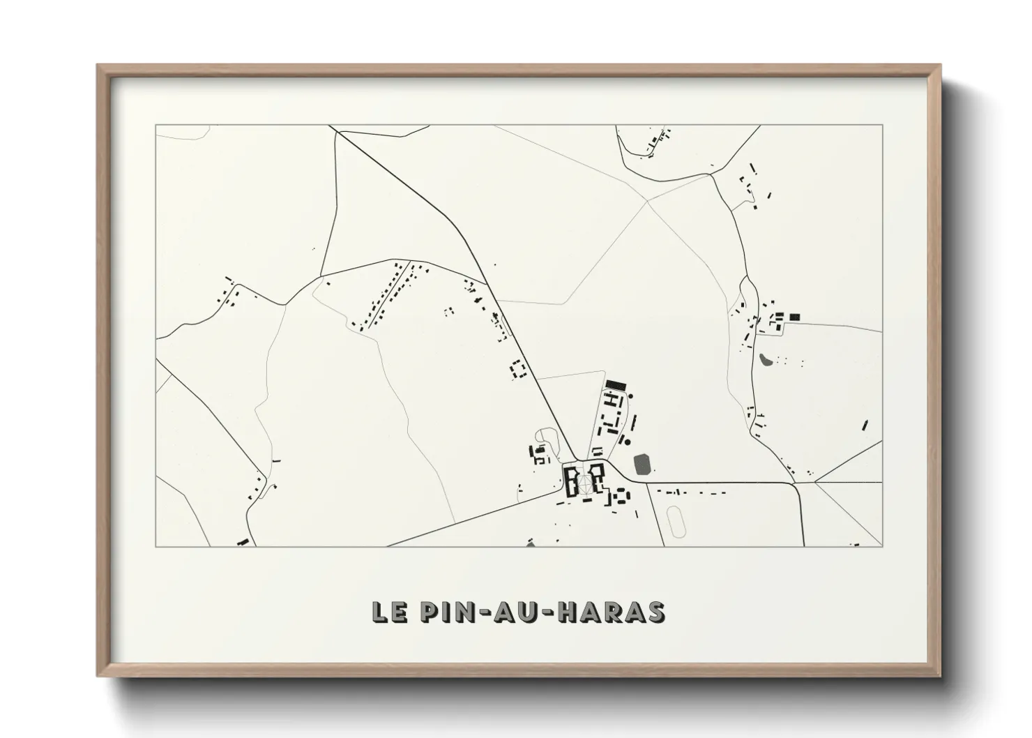 Une affiche de carte sur Le Pin-au-Haras