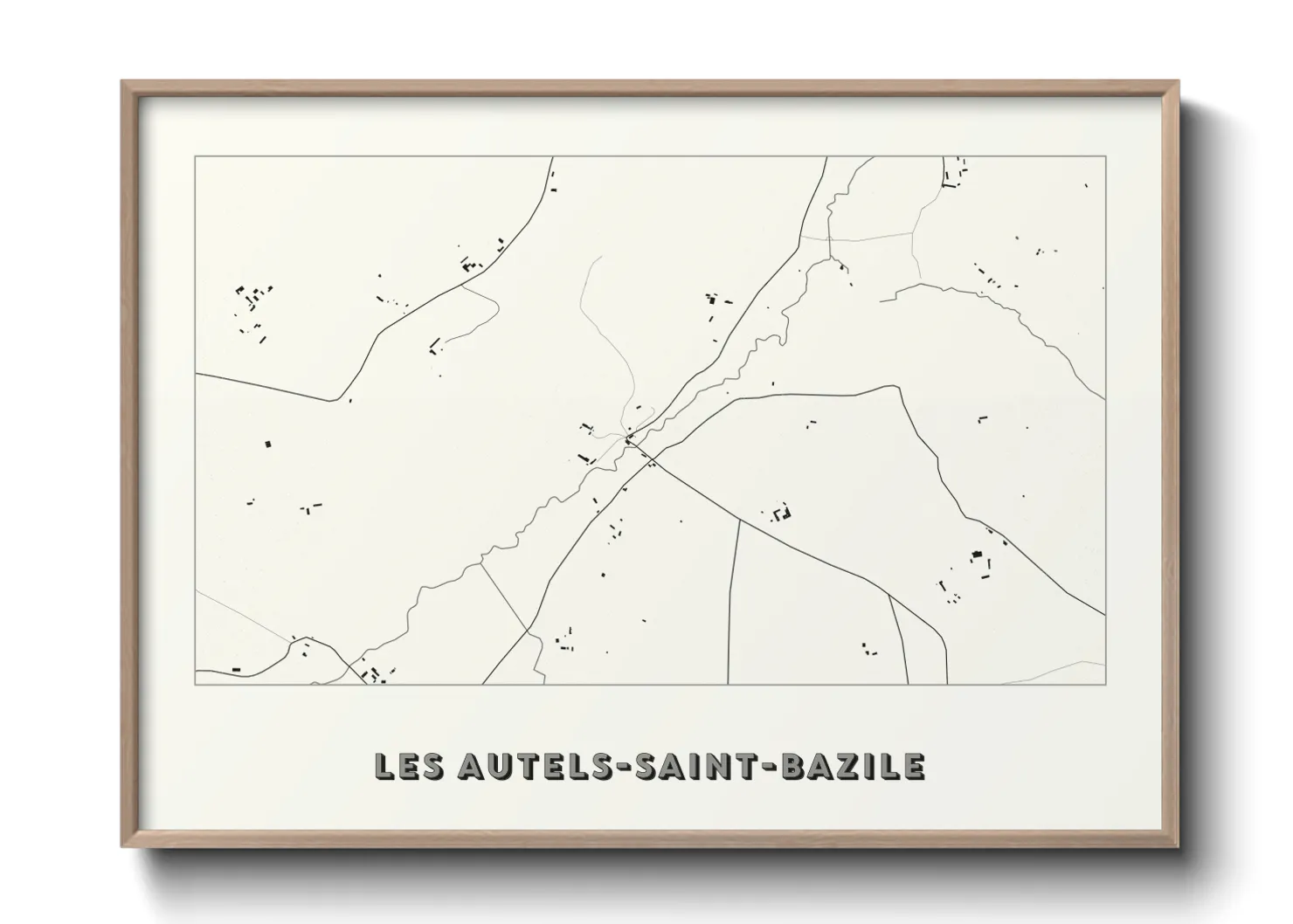 Une affiche de carte sur Les Autels-Saint-Bazile