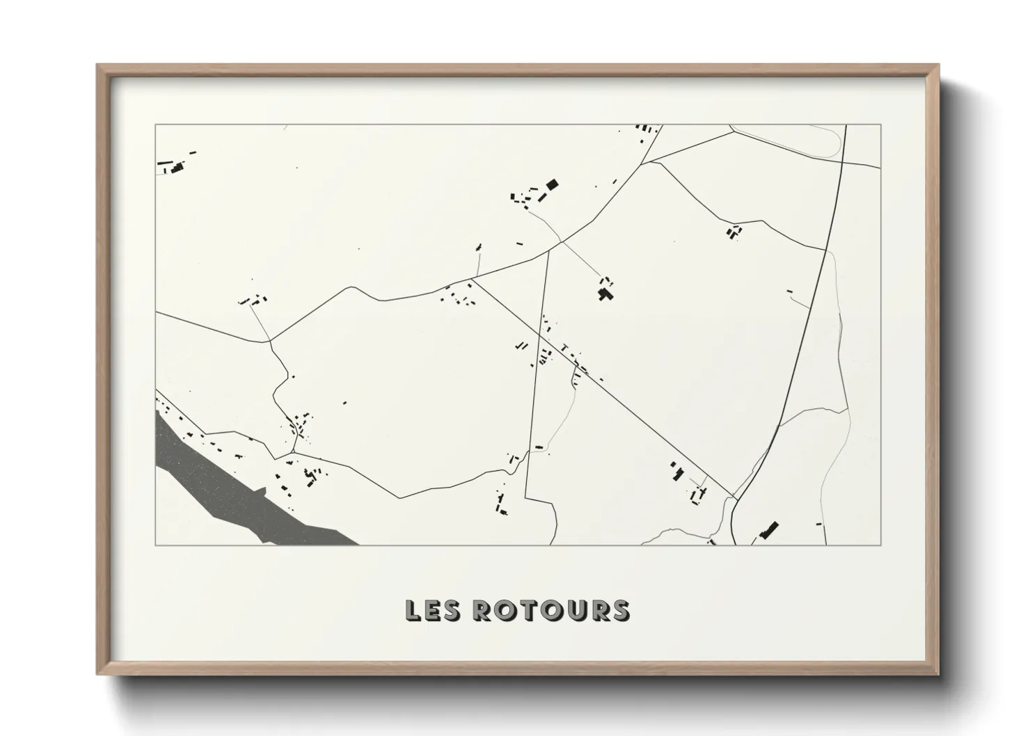 Une affiche de carte sur Les Rotours