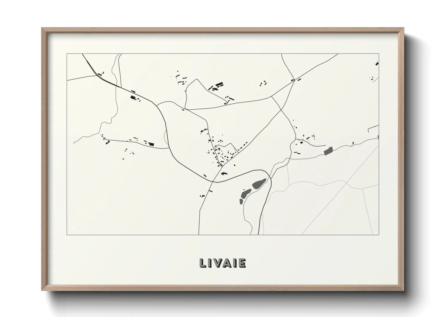 Une affiche de carte sur Livaie