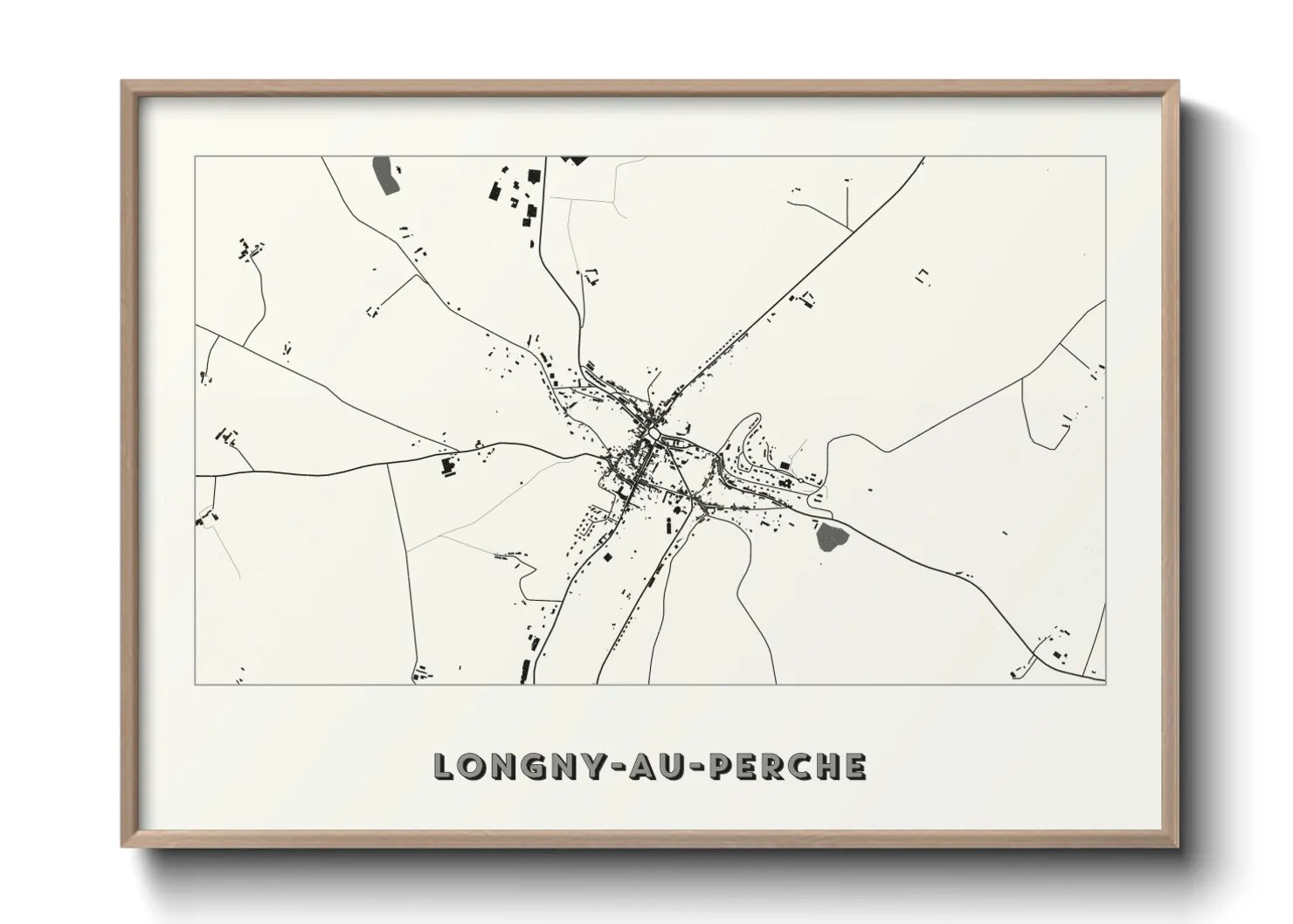Une affiche de carte sur Longny-au-Perche