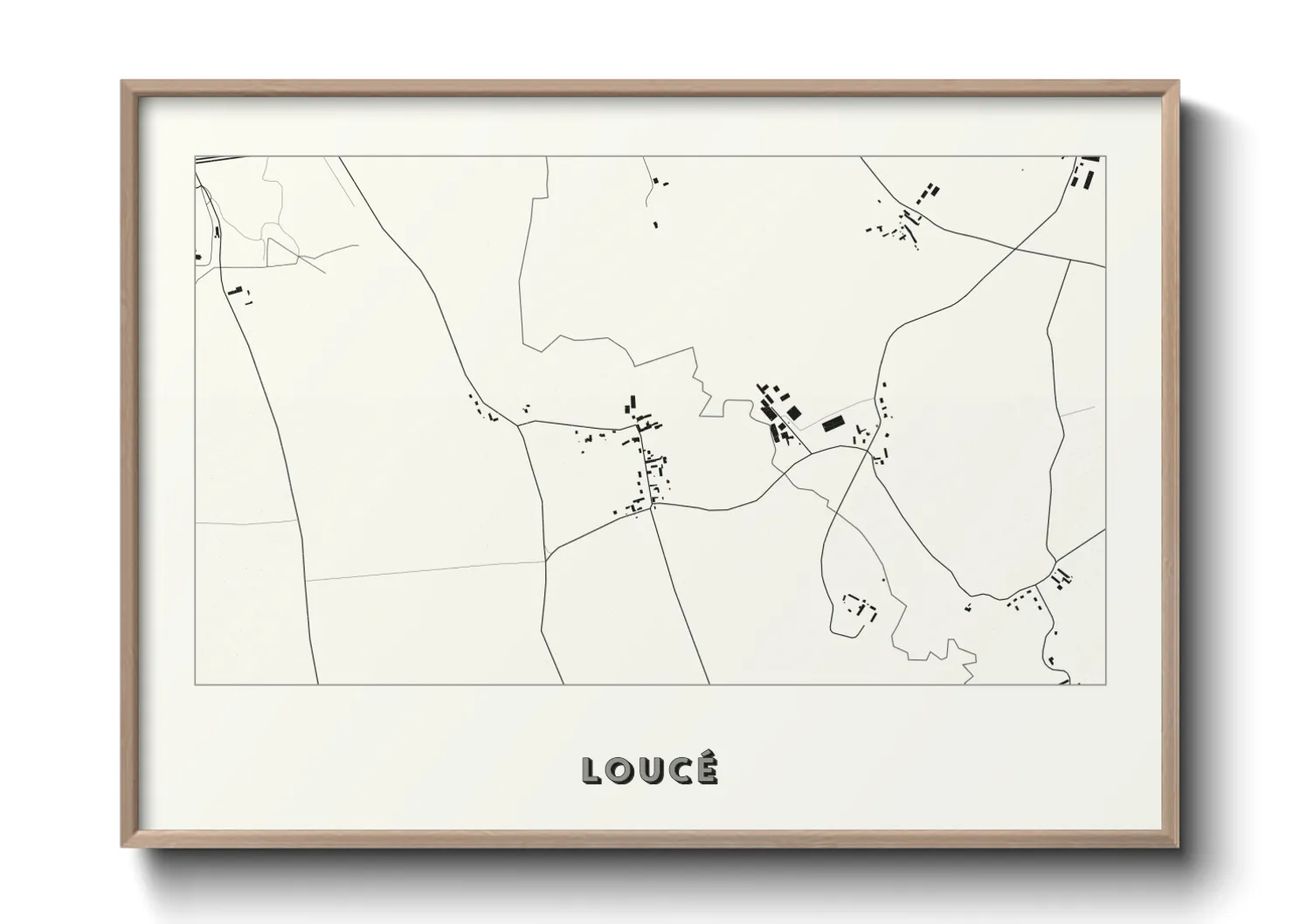 Une affiche de carte sur Loucé