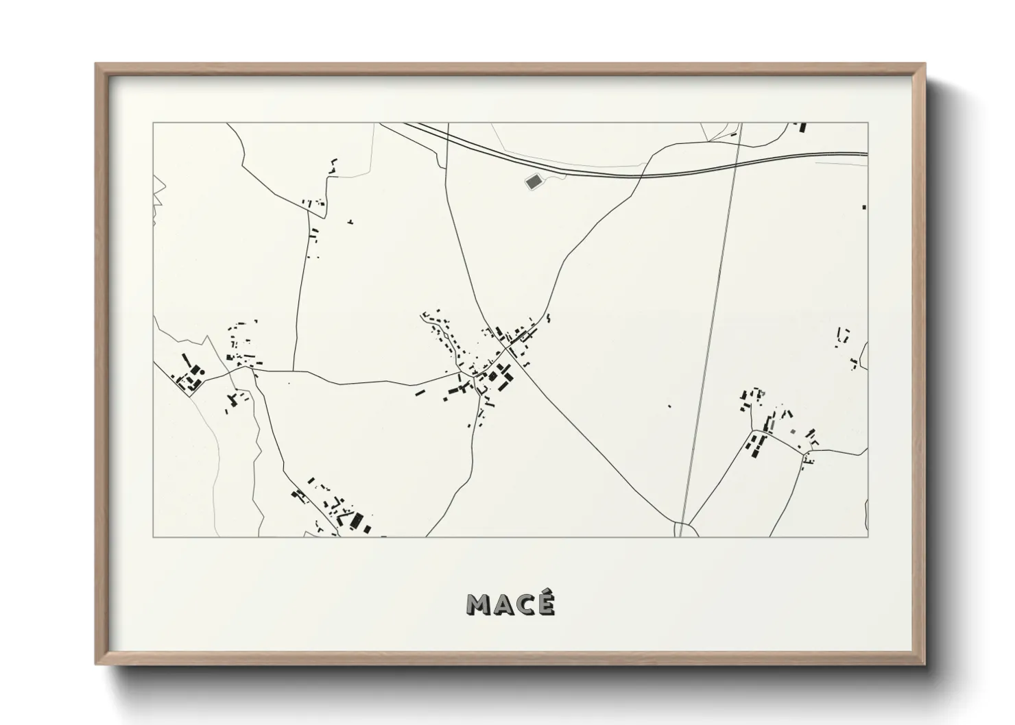 Une affiche de carte sur Macé