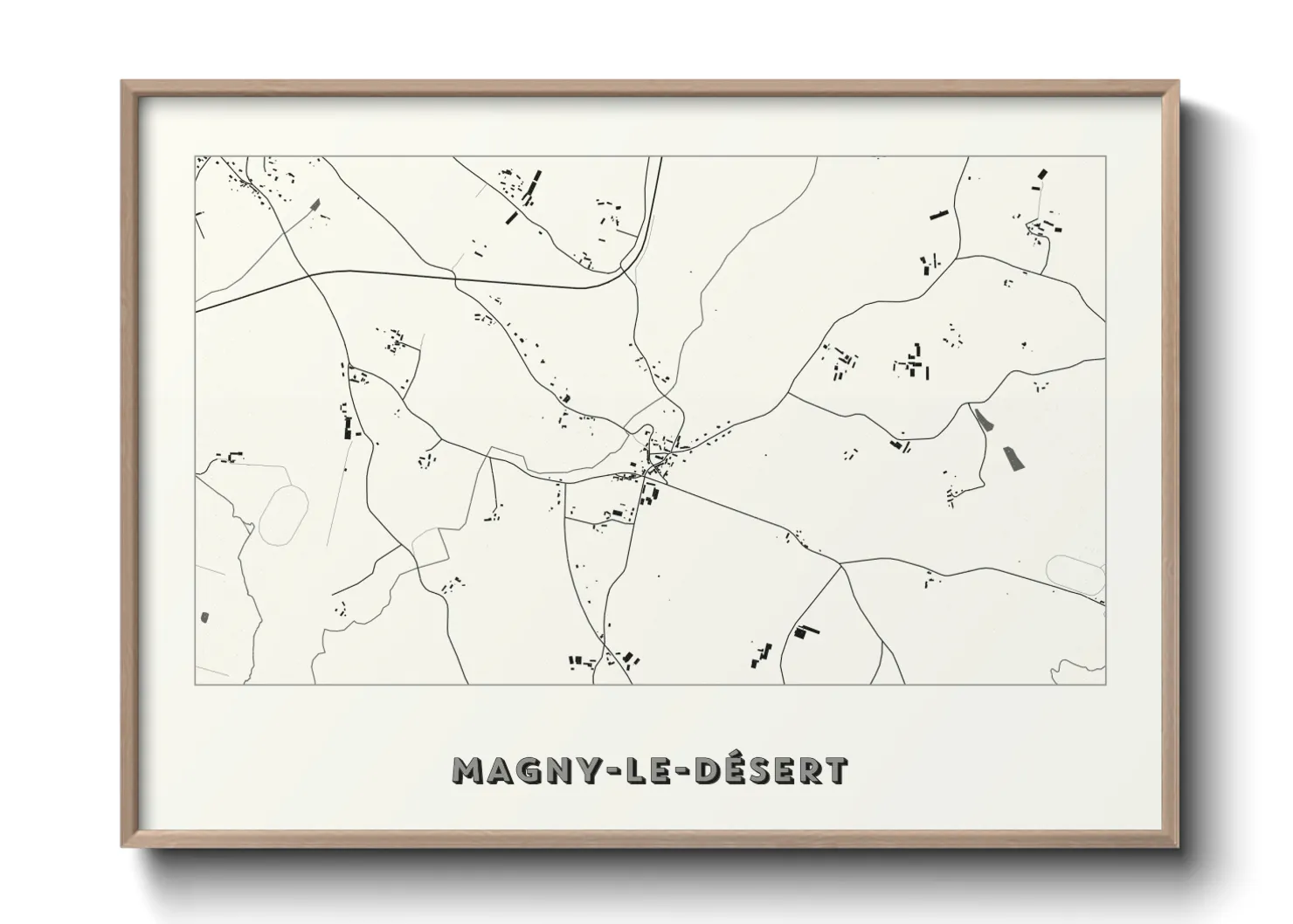 Une affiche de carte sur Magny-le-Désert