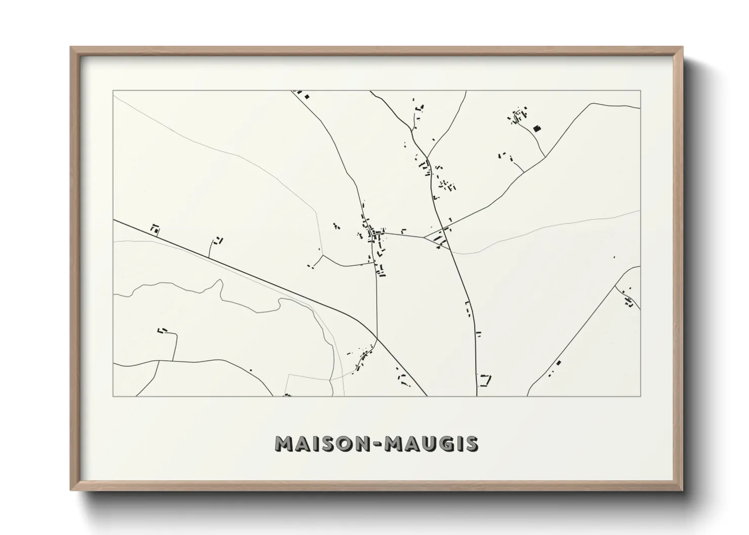 Une affiche de carte sur Maison-Maugis