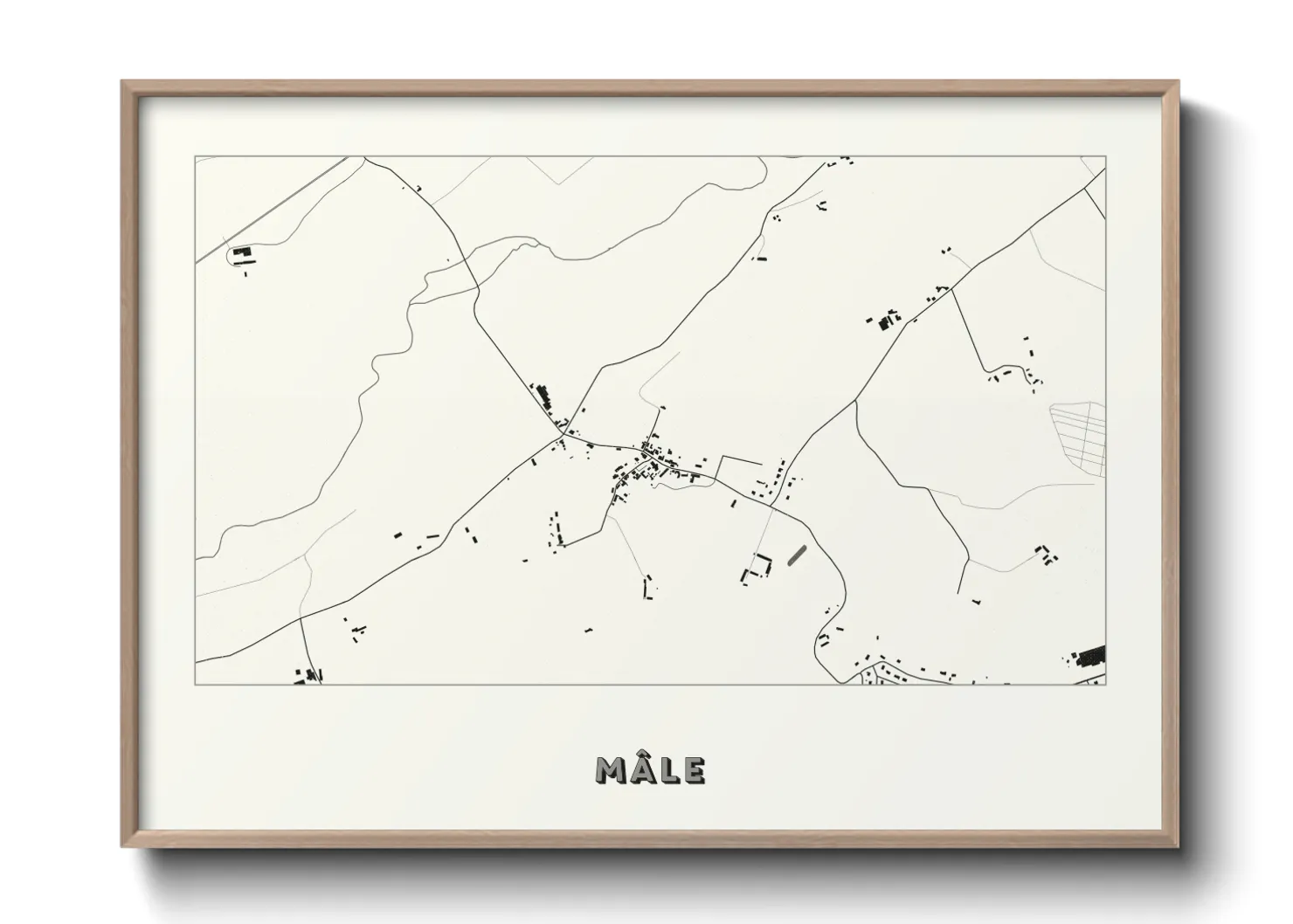 Une affiche de carte sur Mâle