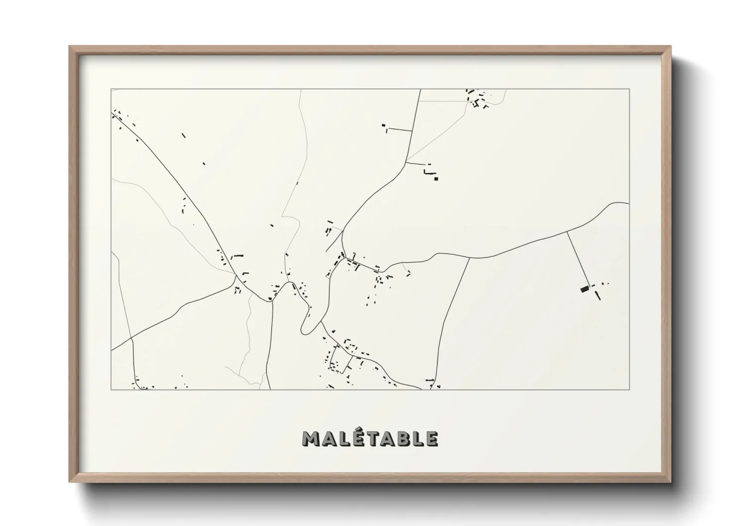 Une affiche de carte sur Malétable