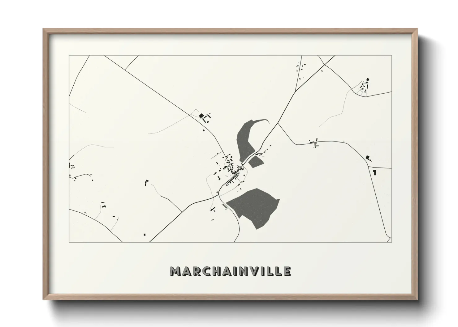 Une affiche de carte sur Marchainville
