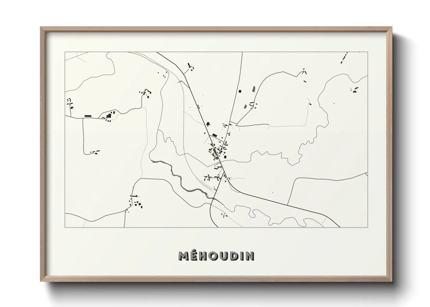 Une affiche de carte sur Méhoudin