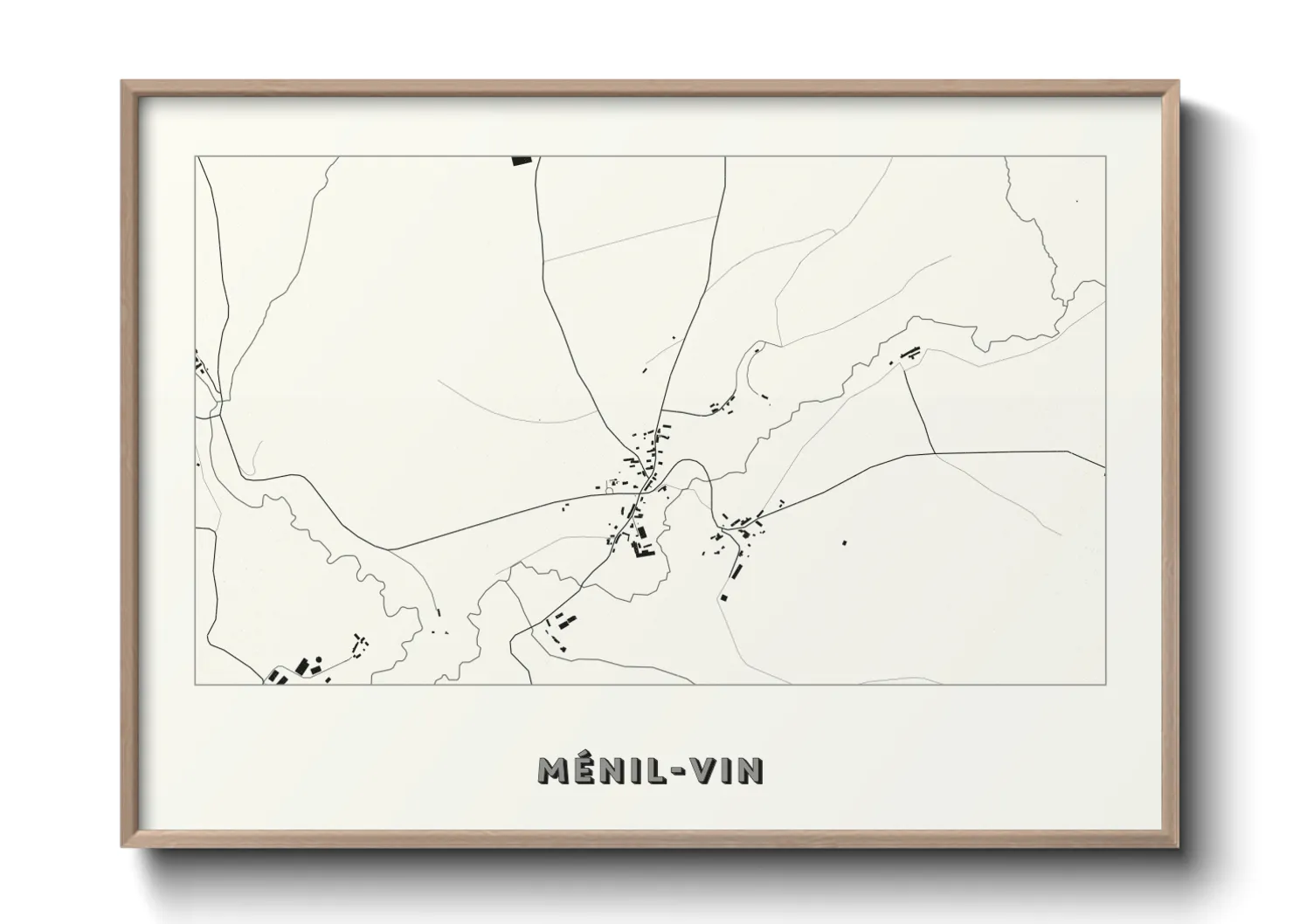 Une affiche de carte sur Ménil-Vin