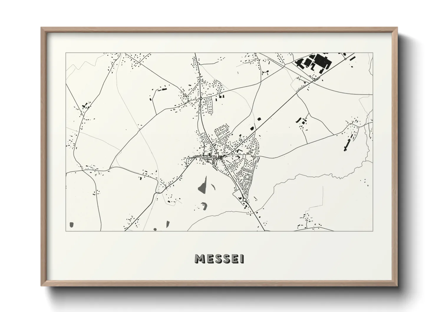 Une affiche de carte sur Messei