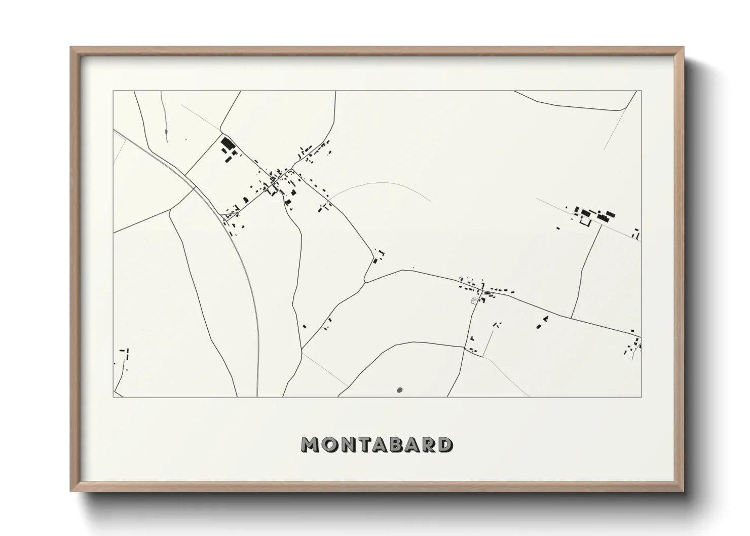 Une affiche de carte sur Montabard