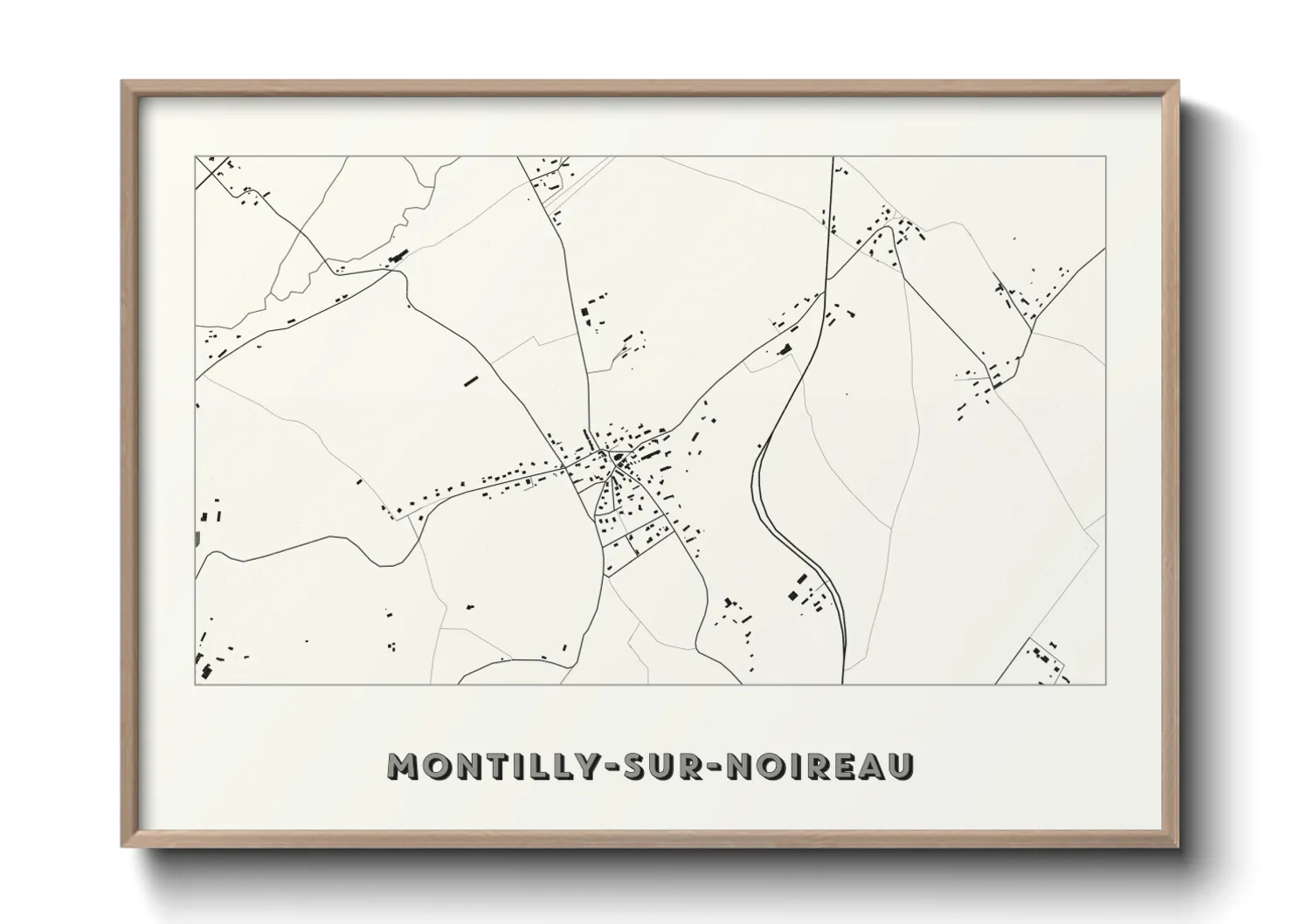 Une affiche de carte sur Montilly-sur-Noireau