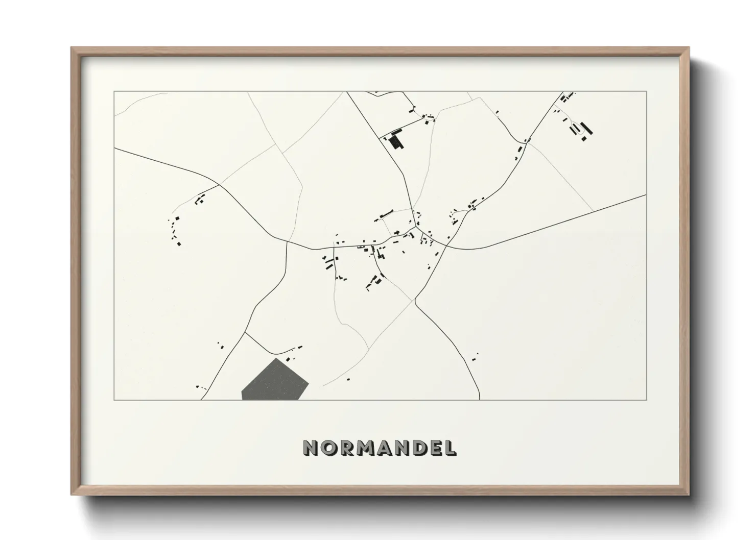 Une affiche de carte sur Normandel