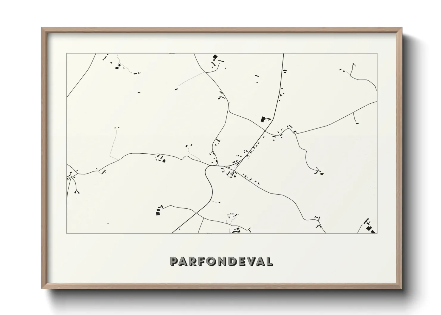Une affiche de carte sur Parfondeval