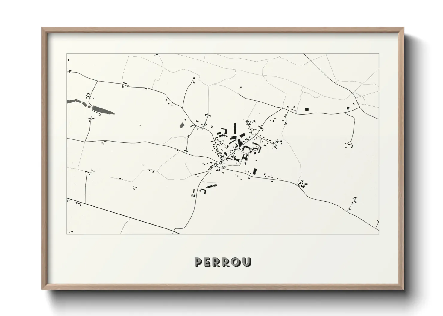 Une affiche de carte sur Perrou