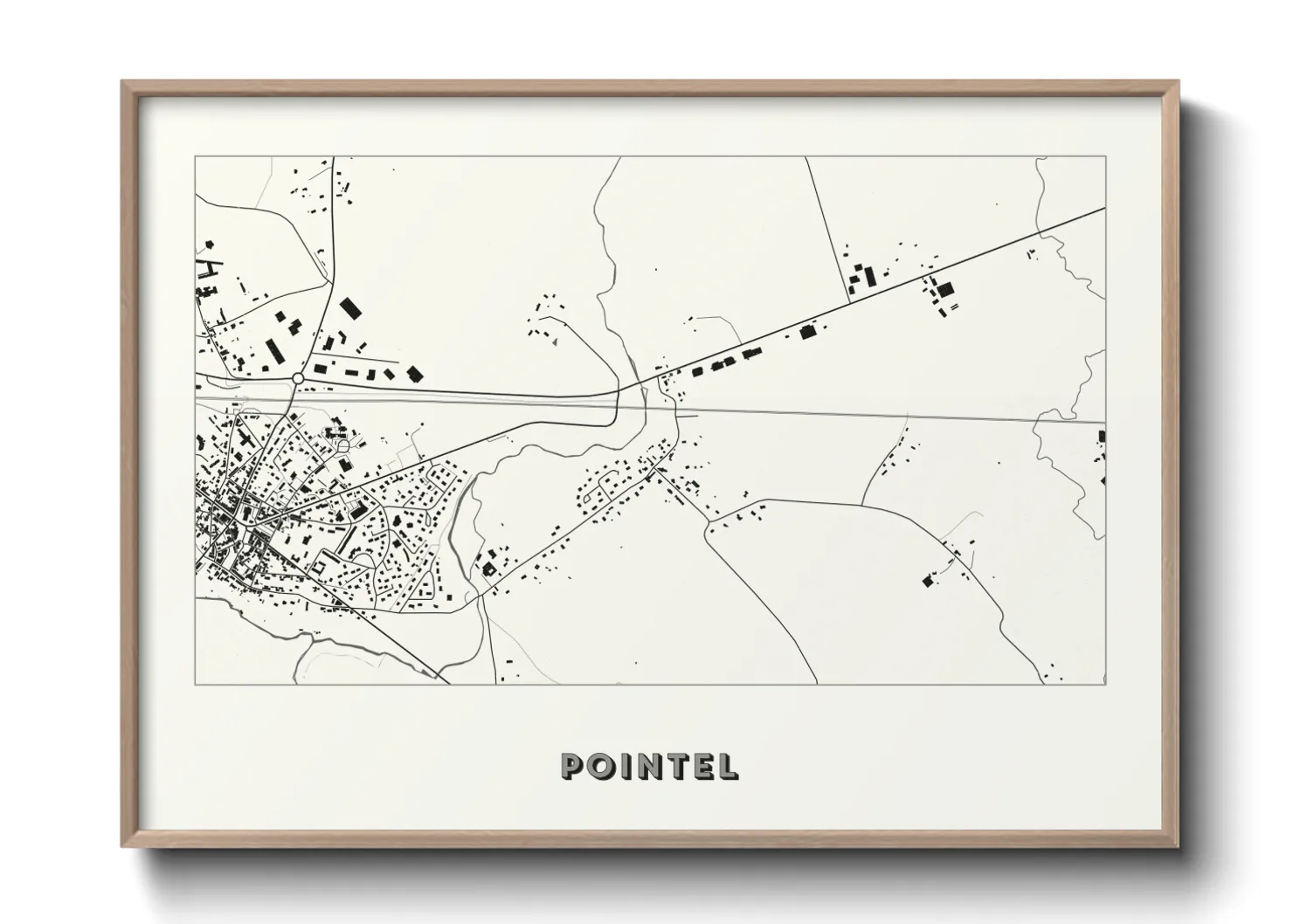 Une affiche de carte sur Pointel