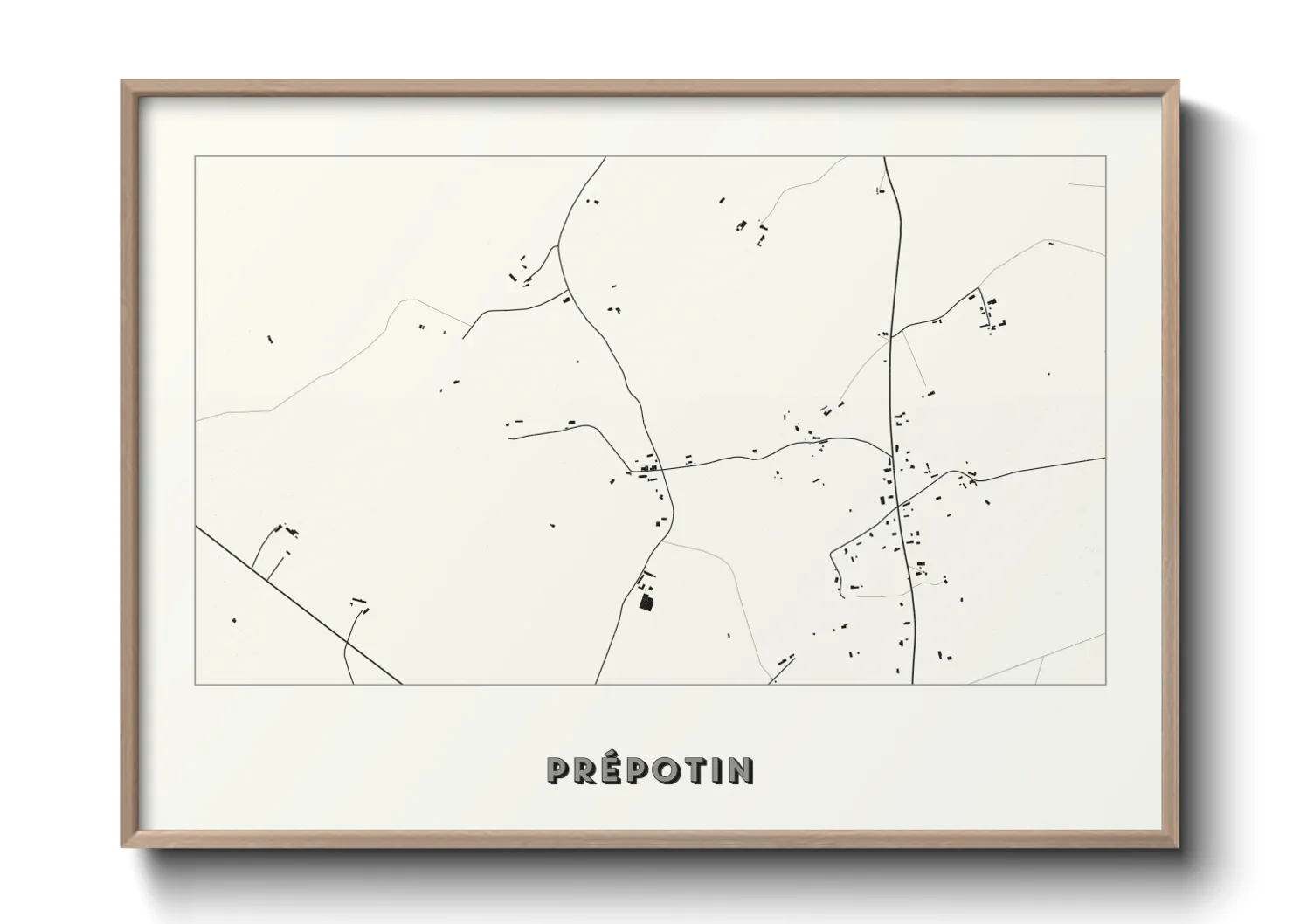 Une affiche de carte sur Prépotin