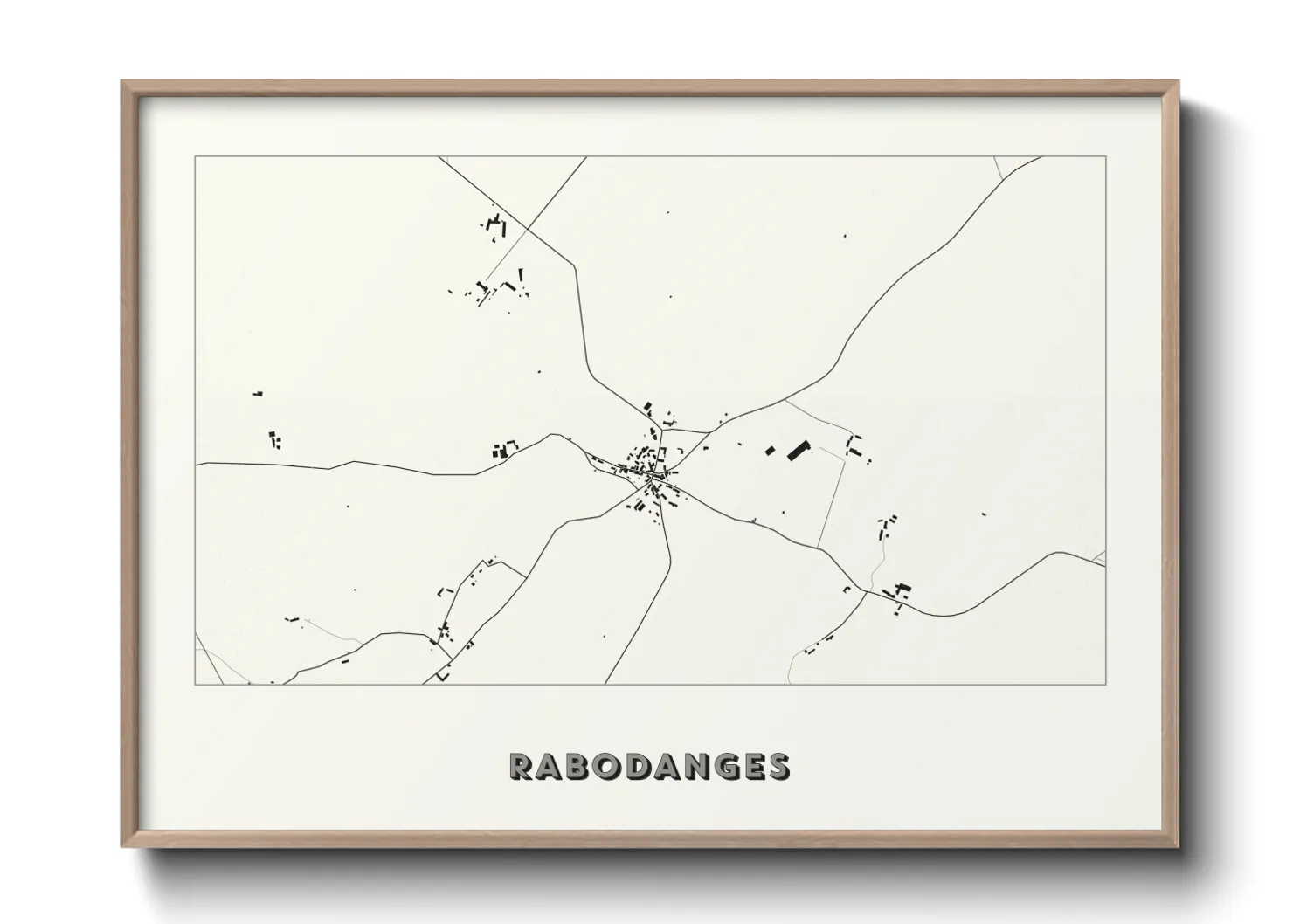 Une affiche de carte sur Rabodanges