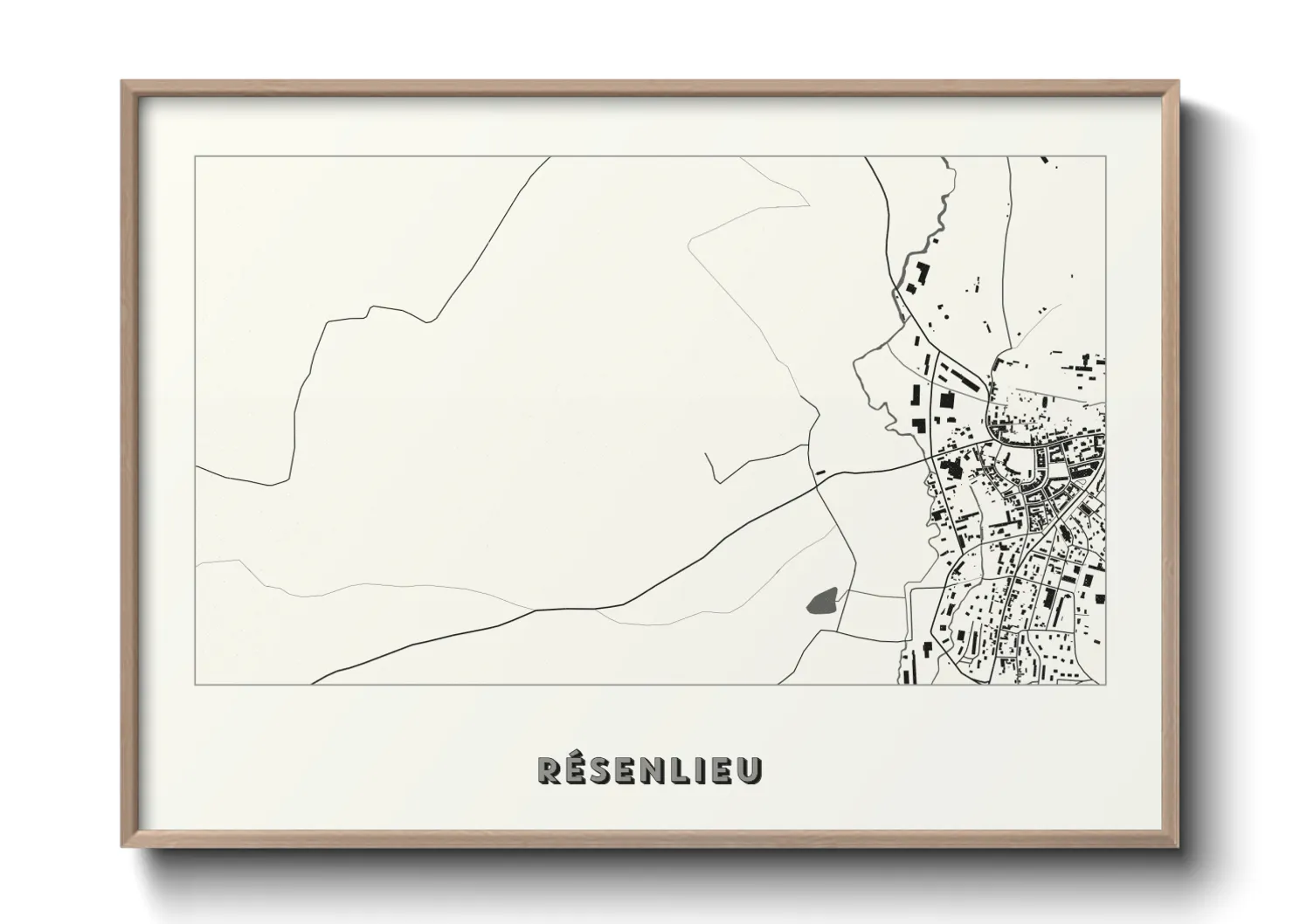 Une affiche de carte sur Résenlieu