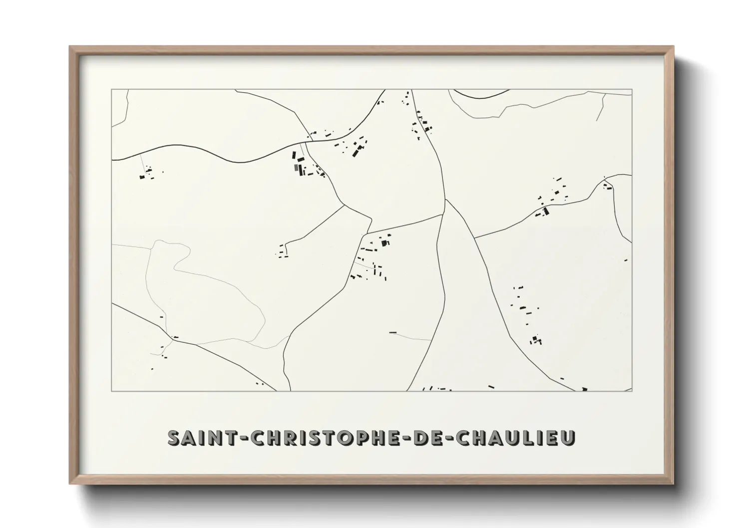 Une affiche de carte sur Saint-Christophe-de-Chaulieu