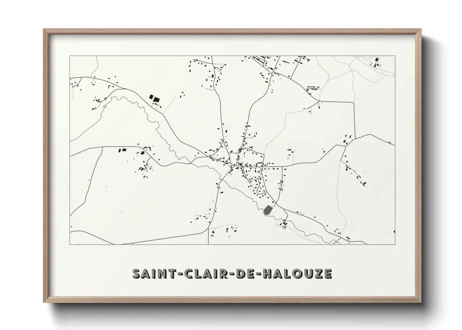 Une affiche de carte sur Saint-Clair-de-Halouze