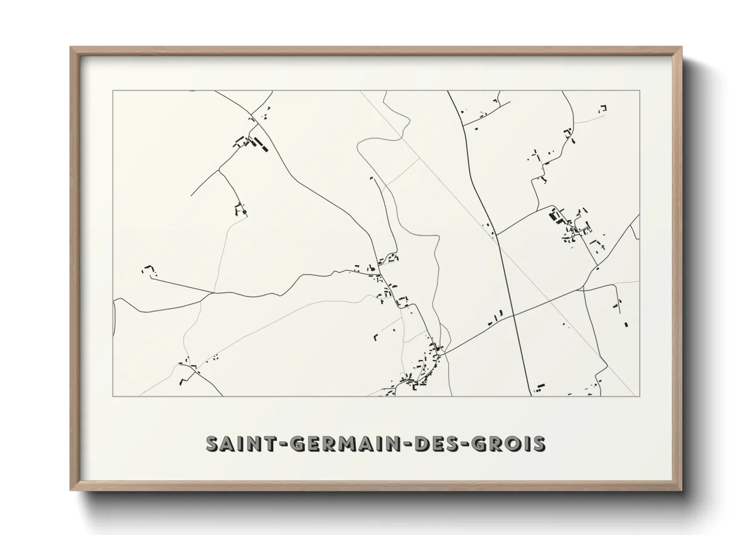 Une affiche de carte sur Saint-Germain-des-Grois